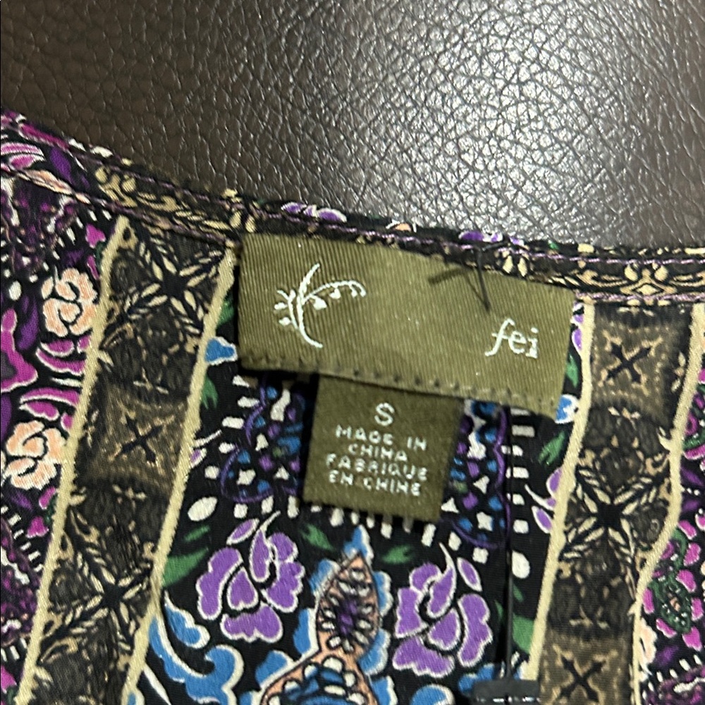 Anthropologie Fei Silk Pensethelia Tunic Blouse - Picture 3 of 3